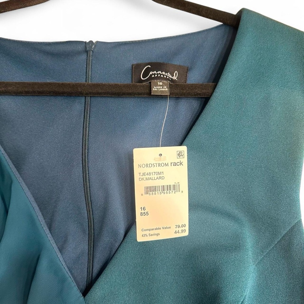 Connected Apparel Teal Ruffle Jumpsuit - Picture 8 of 10